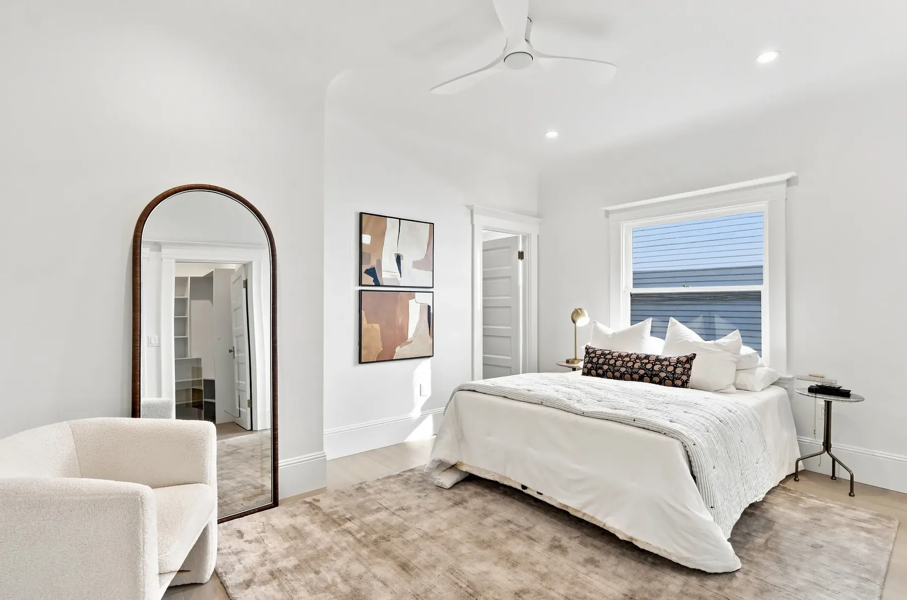 Guest bedroom. New windows here, sized and placed to match the originals elsewhere in the house.